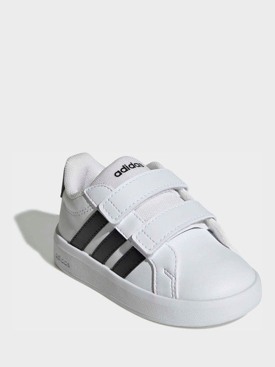 adidas White/Black Grand Court 3.0 Infant Trainers