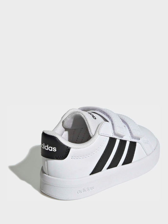 adidas White/Black Grand Court 3.0 Infant Trainers