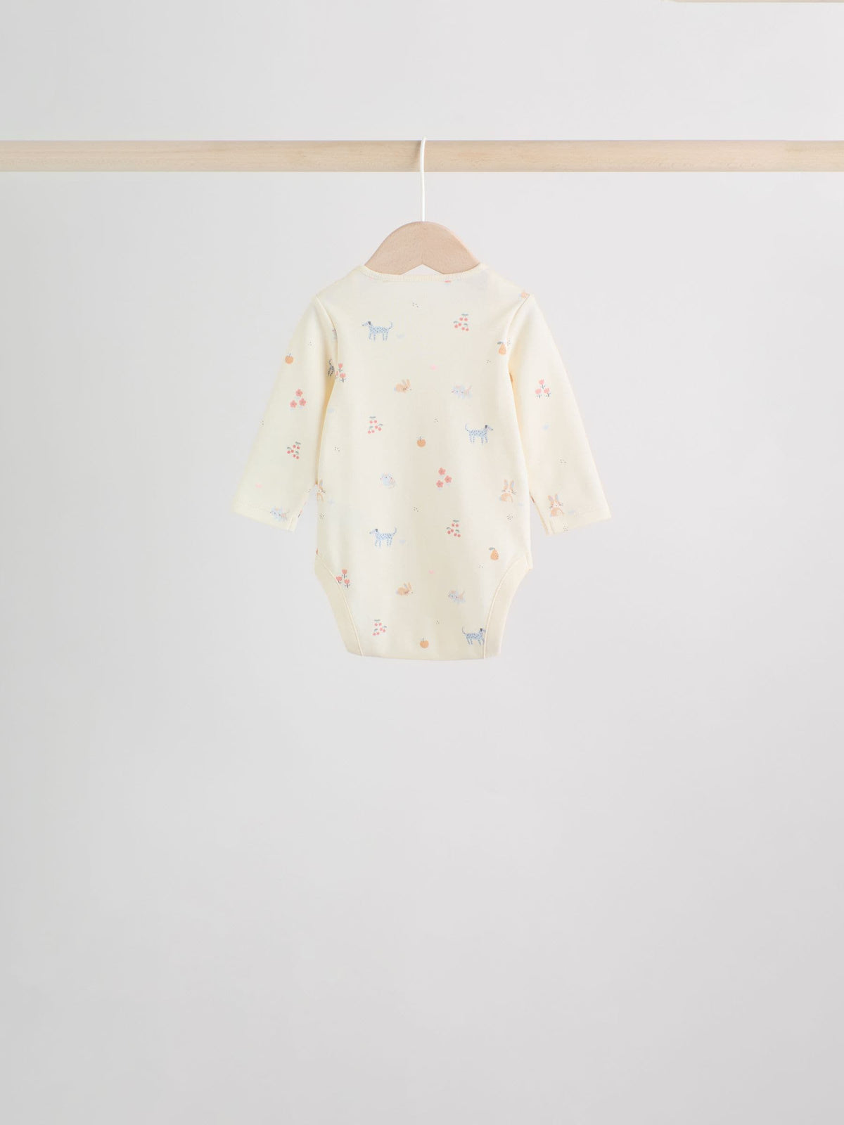 Multi Pastel Character 5 Pack Long Sleeve Baby Bodysuits