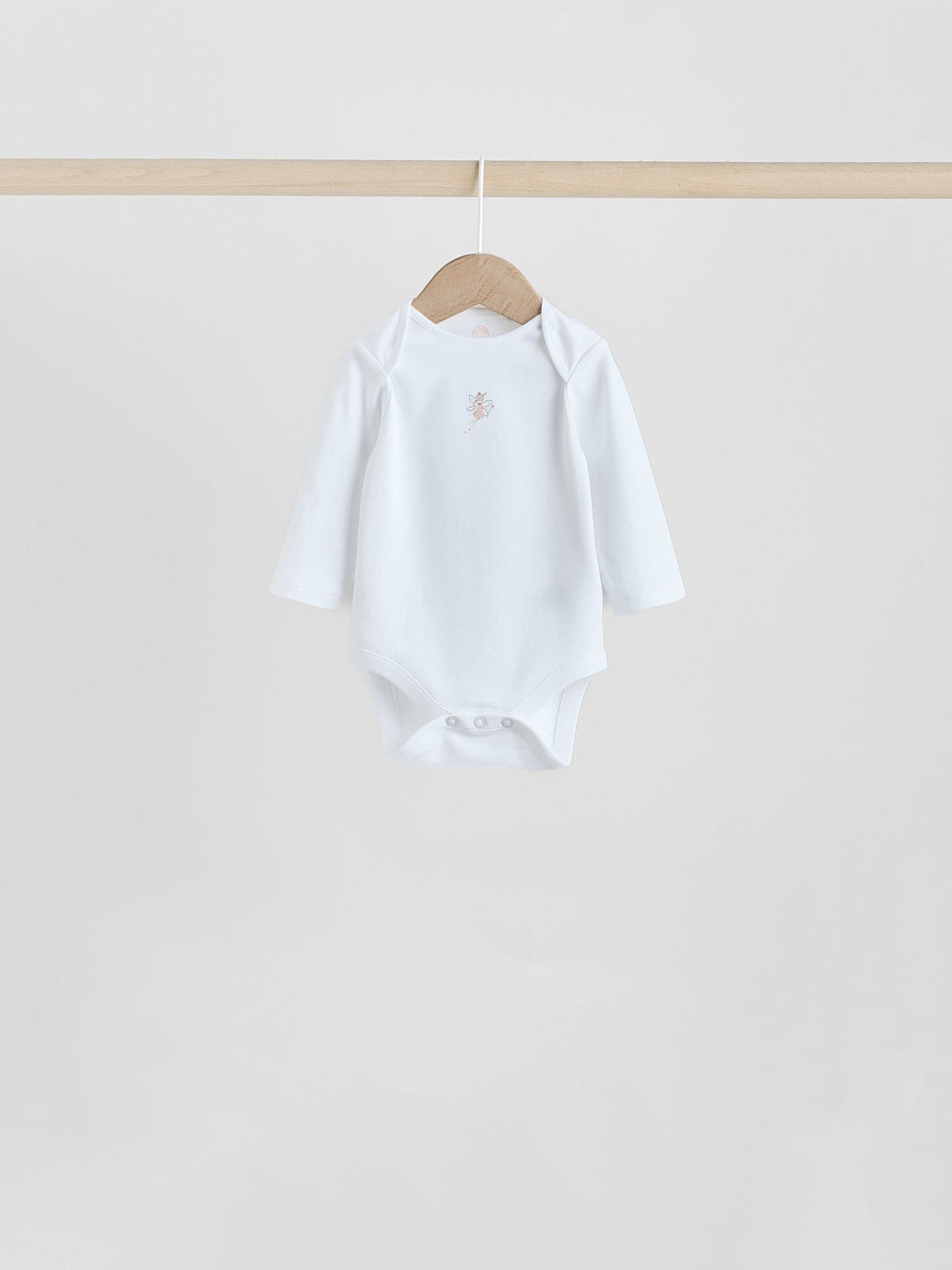 Pink 7 Pack Long Sleeve Baby Bodysuit