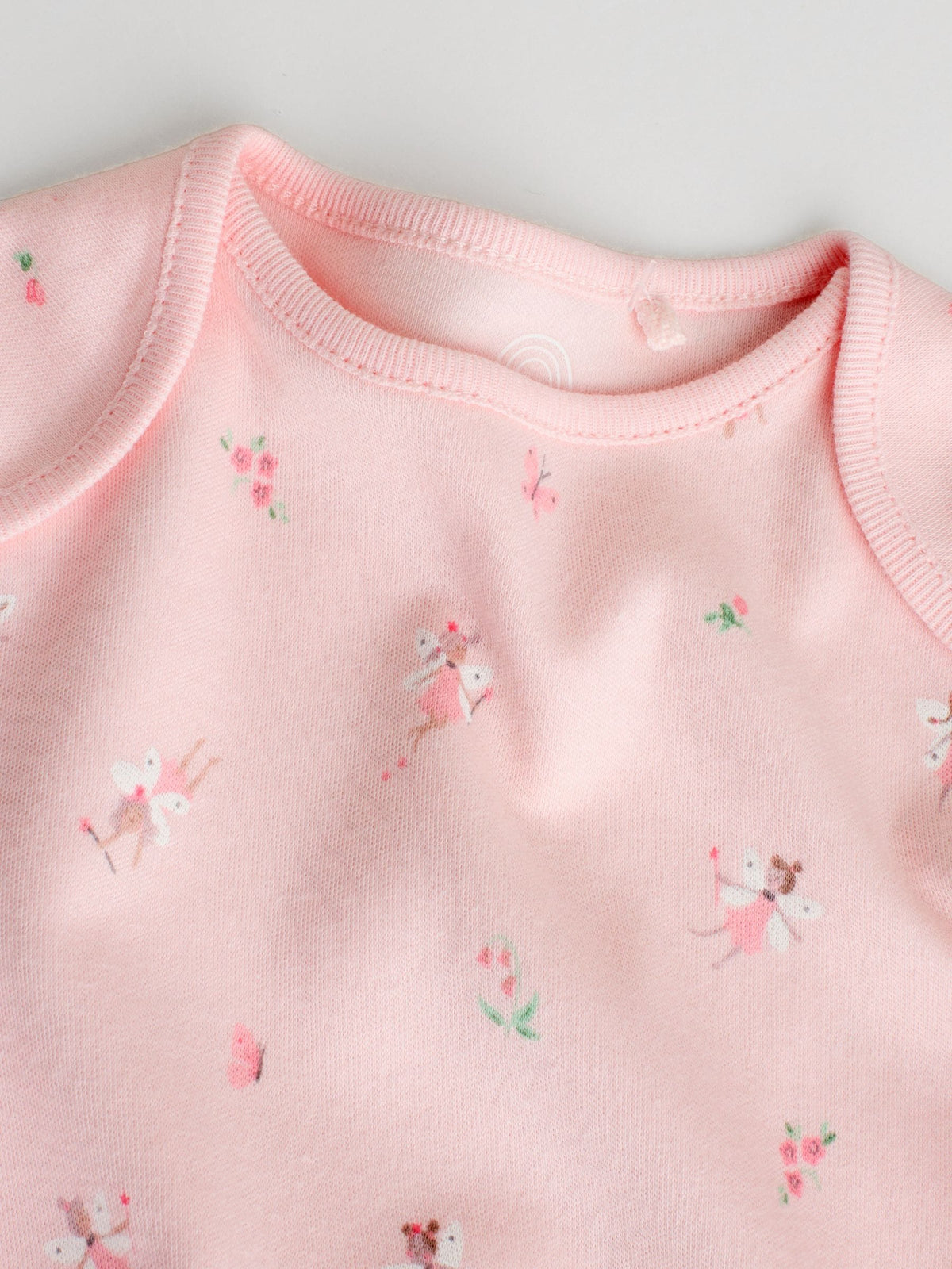 Pink 5 Pack Long Sleeve Baby Bodysuit