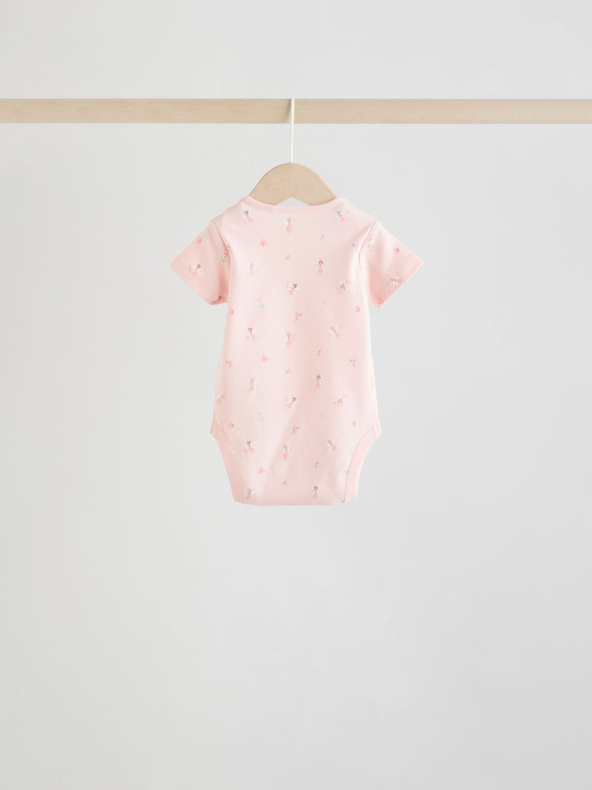 Pink 5 Pack Short Sleeve Baby Bodysuit