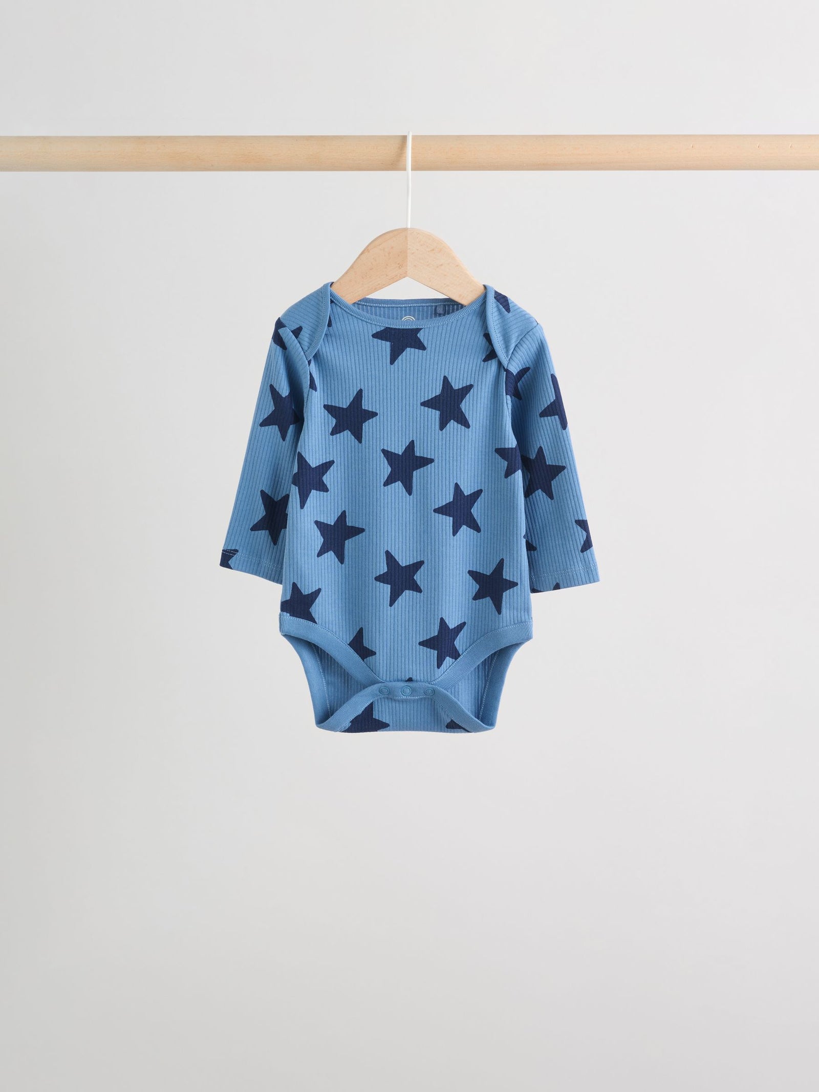 Navy Star Long Sleeve Bodysuits 5 Pack