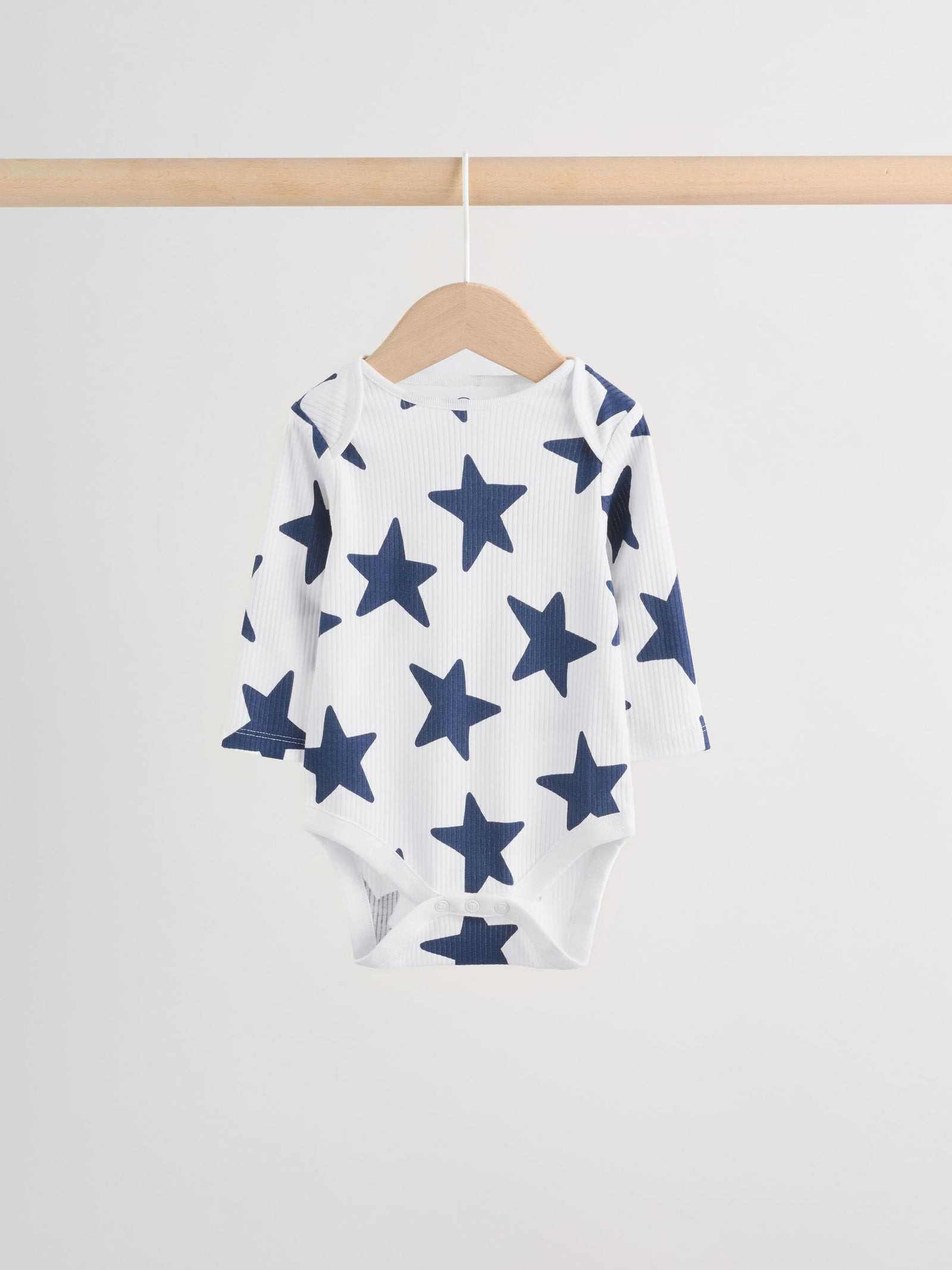 Navy Star Long Sleeve Bodysuits 5 Pack