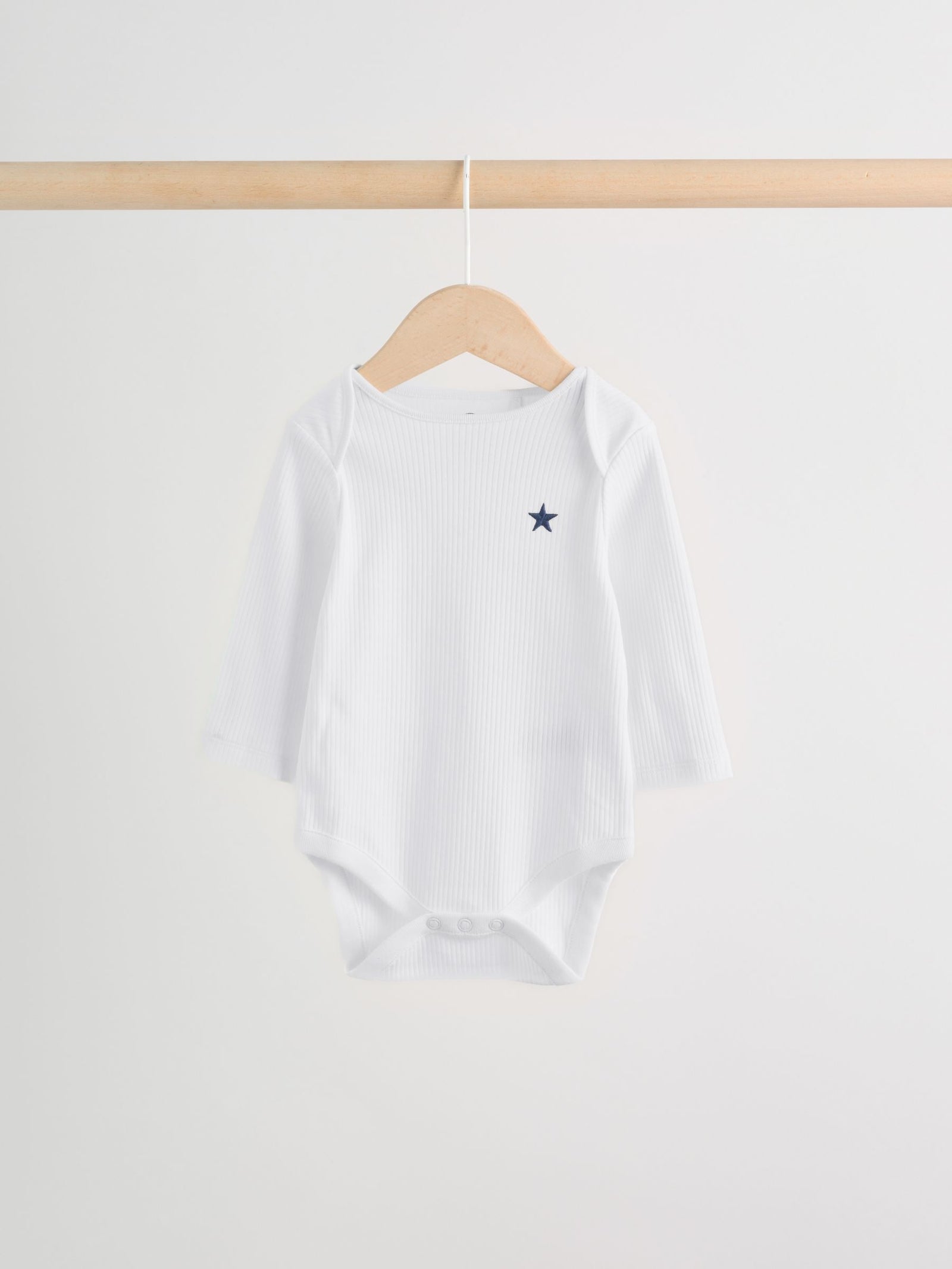 Navy Star Long Sleeve Bodysuits 5 Pack