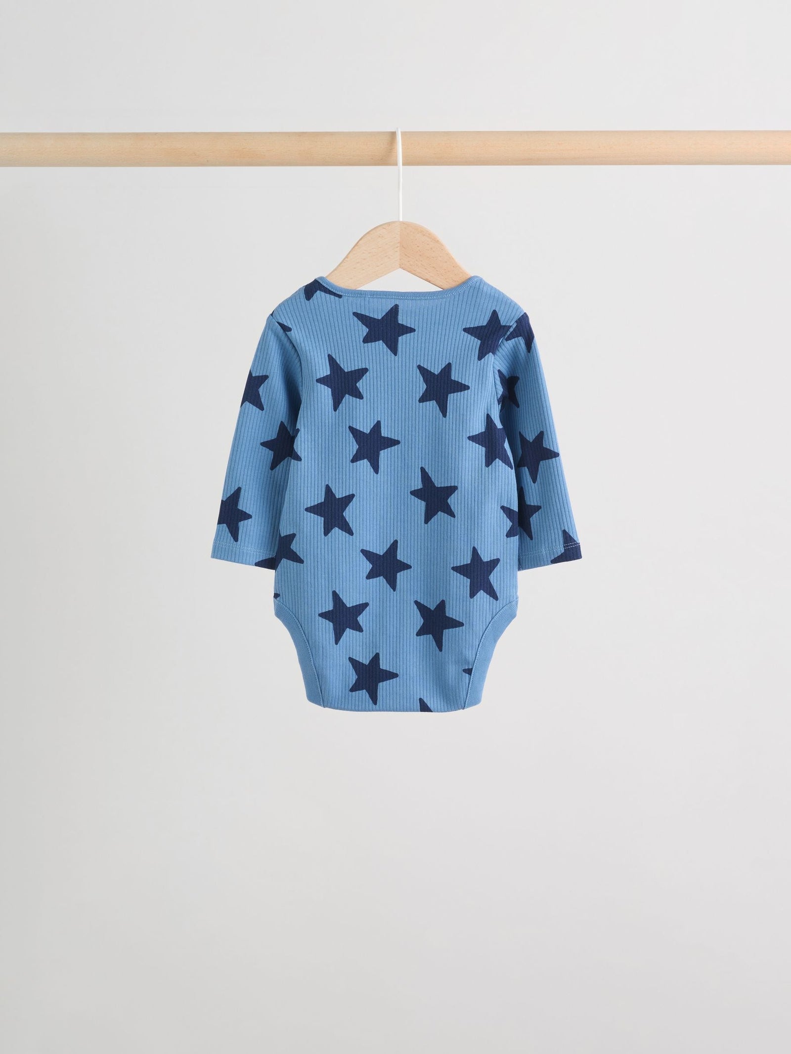 Navy Star Long Sleeve Bodysuits 5 Pack