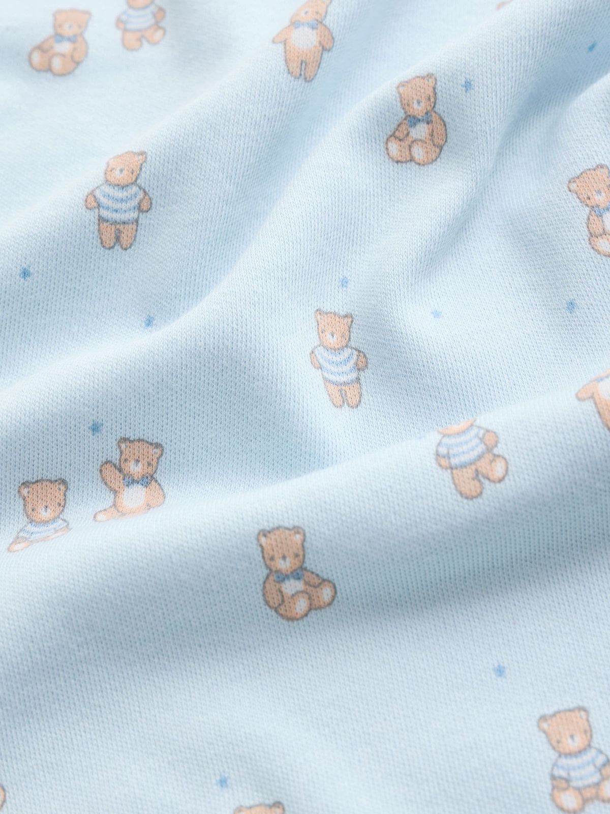 Blue 7 Pack Short Sleeve Baby Bear Bodysuit