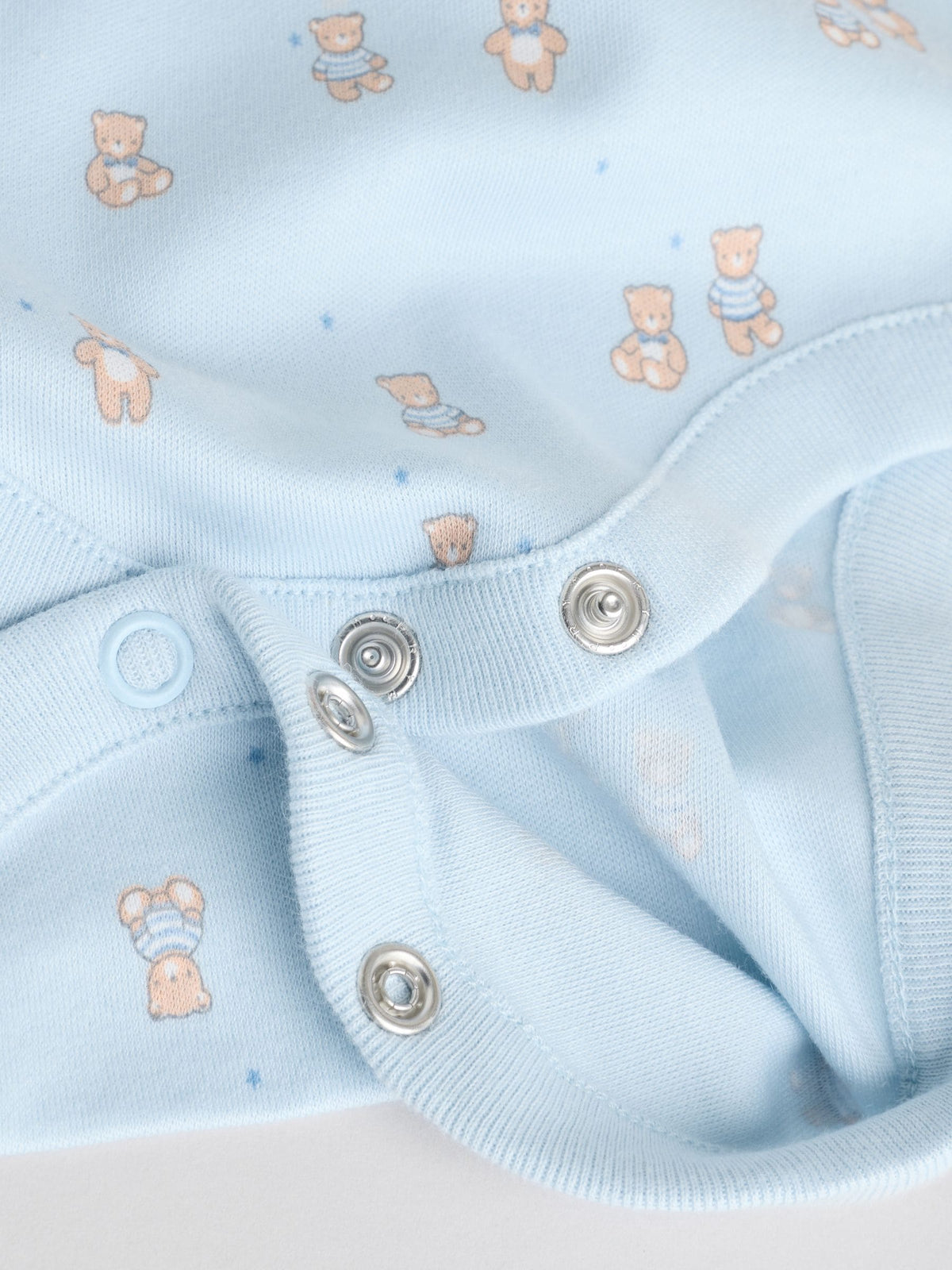 Blue 7 Pack Short Sleeve Baby Bear Bodysuit