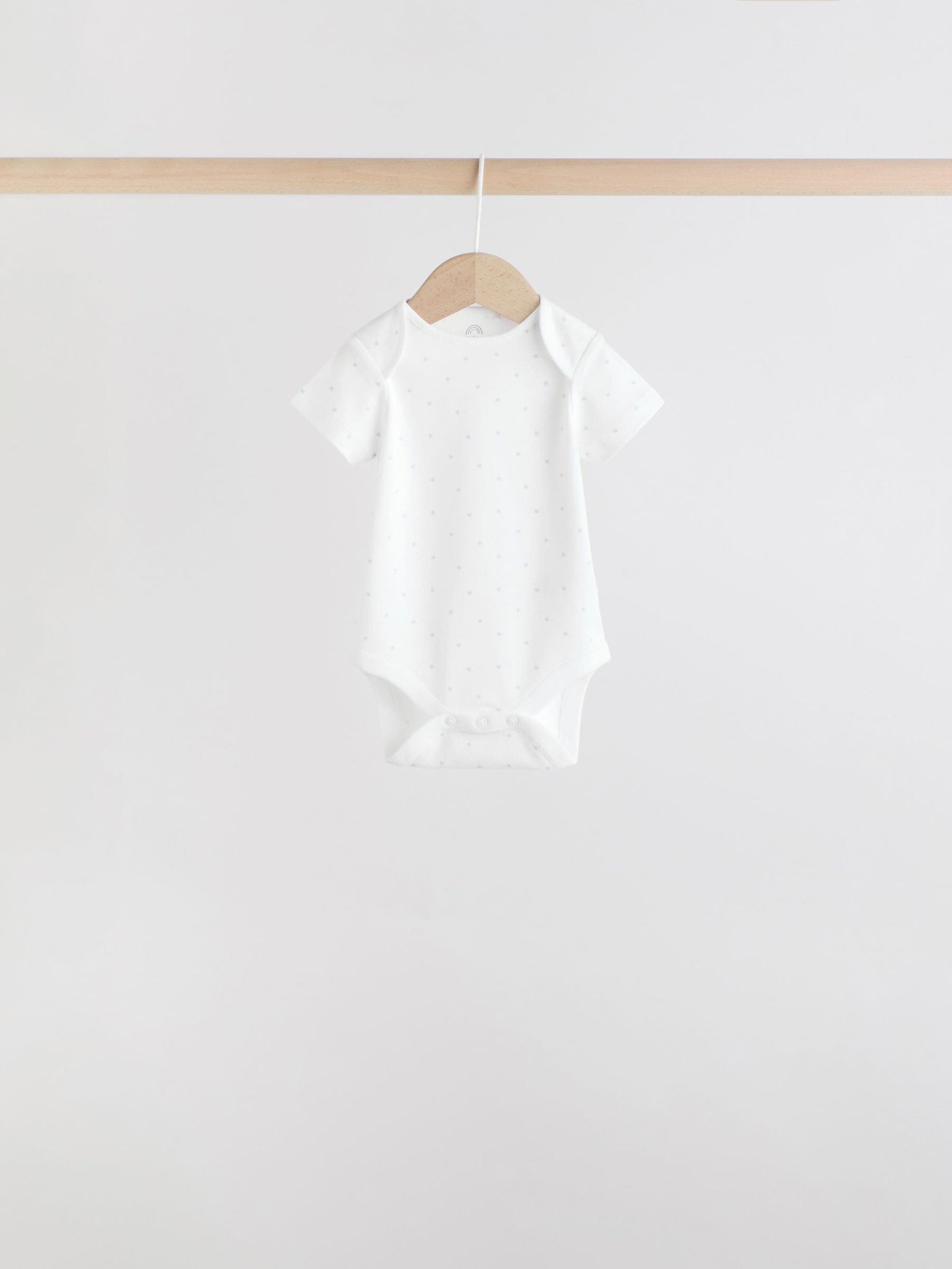 Blue 7 Pack Short Sleeve Baby Bear Bodysuit