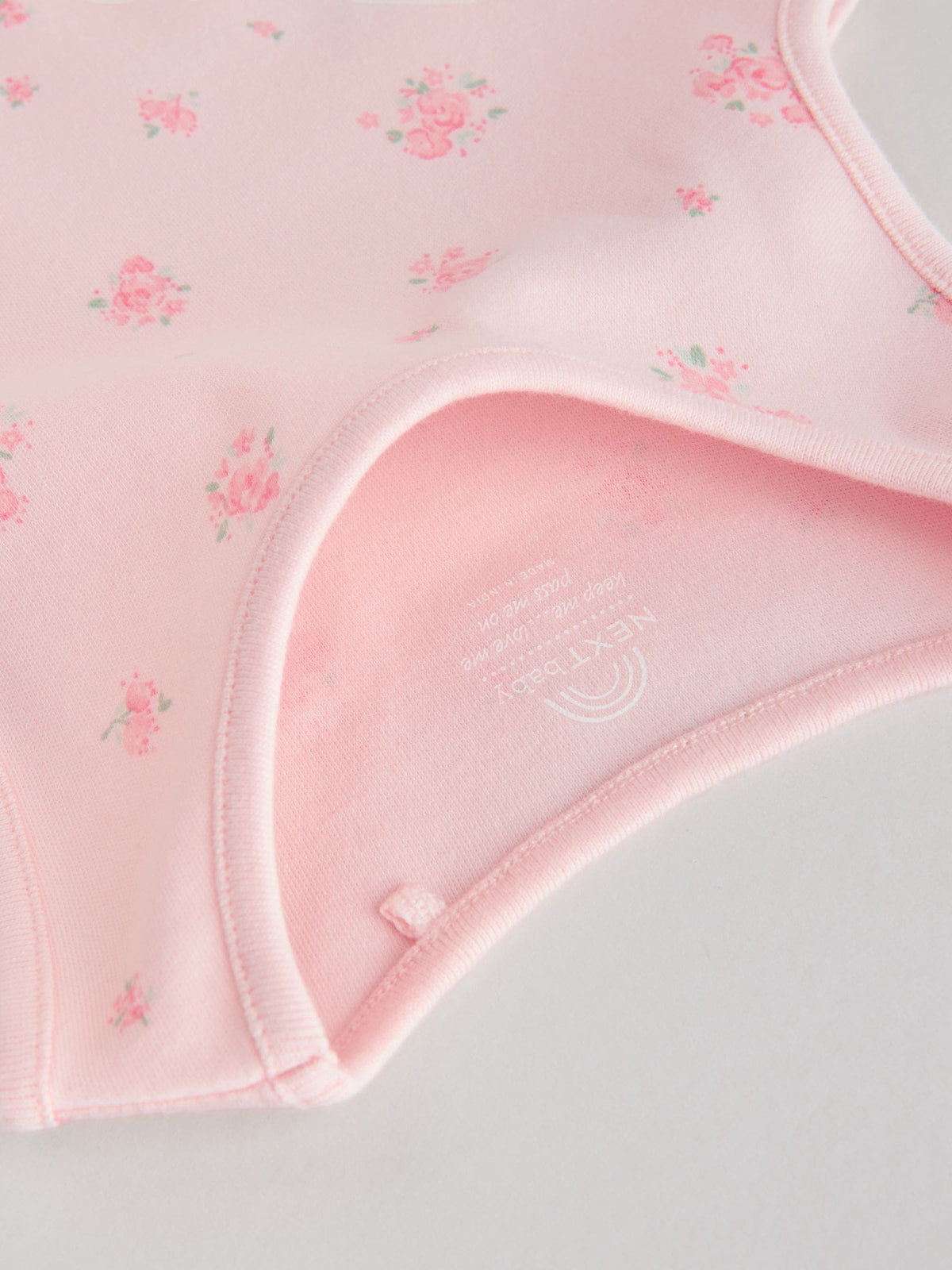 White/Pink 5 Pack Vest Baby Bodysuits