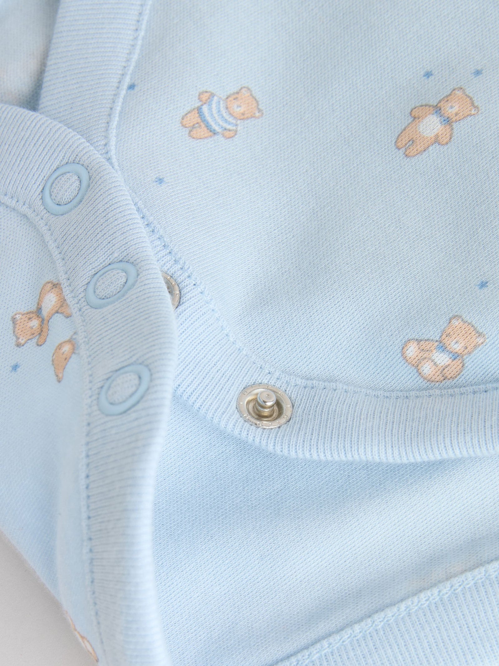 Blue 5 Pack Long Sleeved Baby Bear Bodysuit