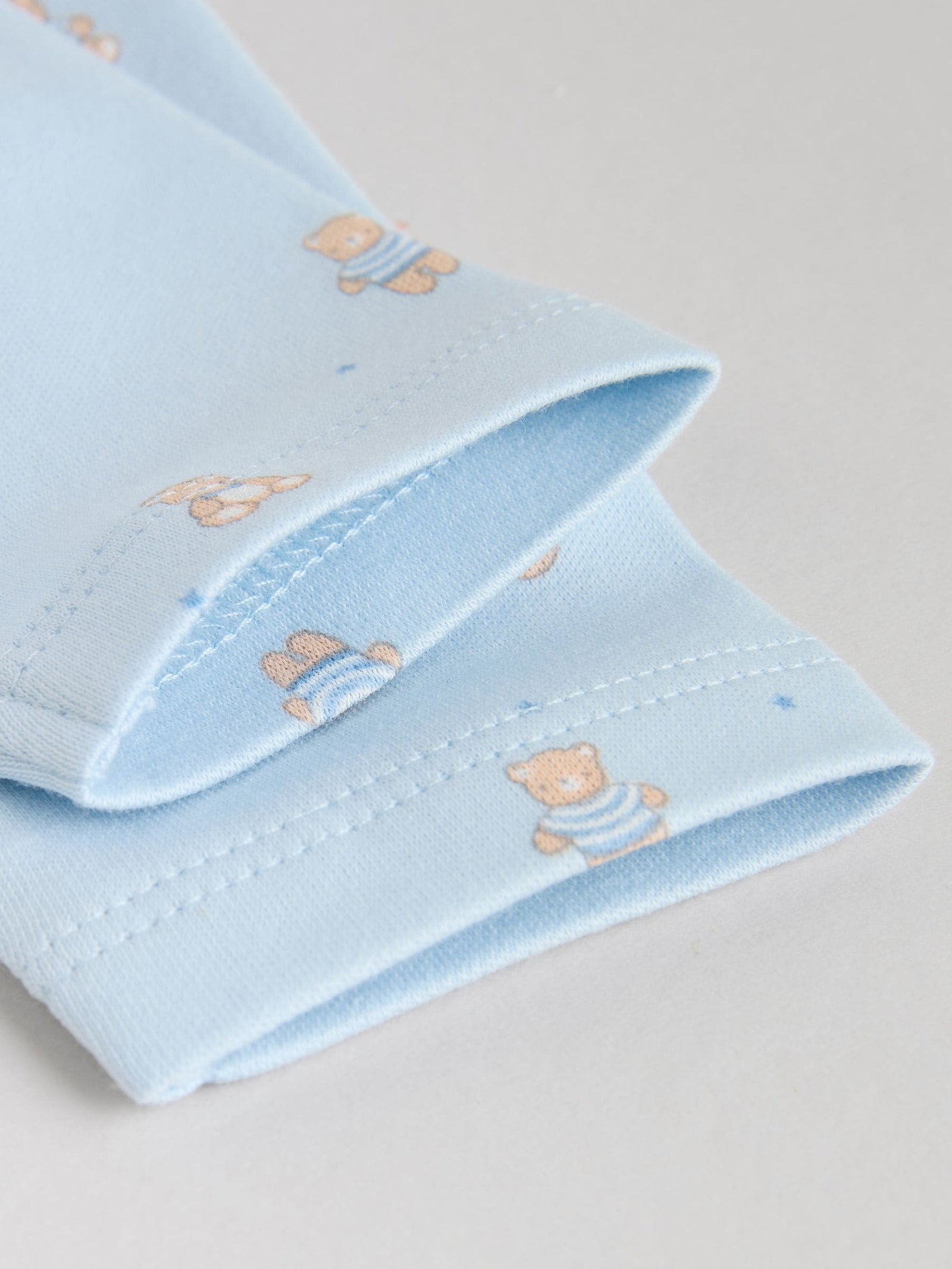 Blue 5 Pack Long Sleeved Baby Bear Bodysuit