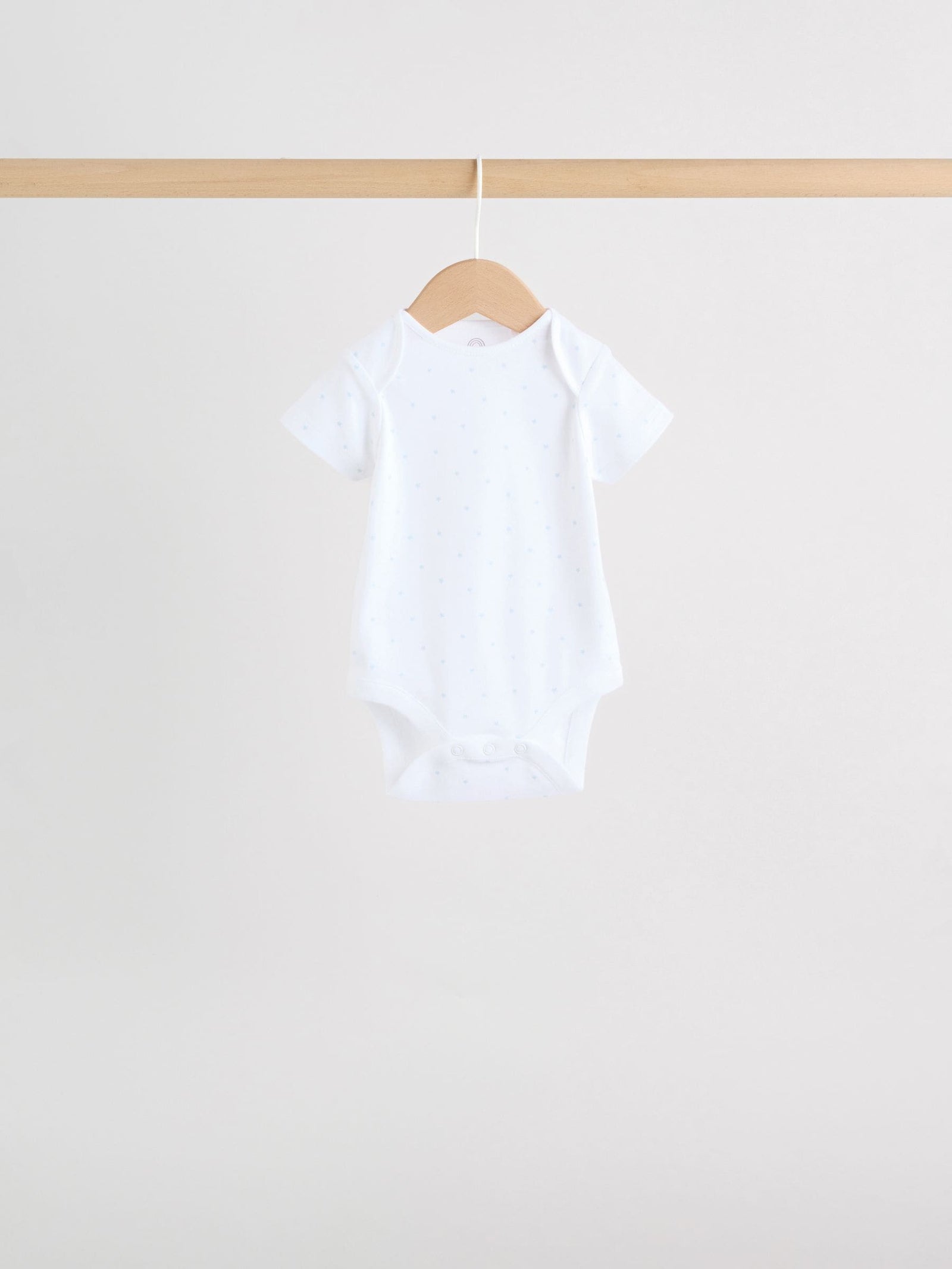 Blue 5 Pack Short Sleeve Baby Bear Bodysuit