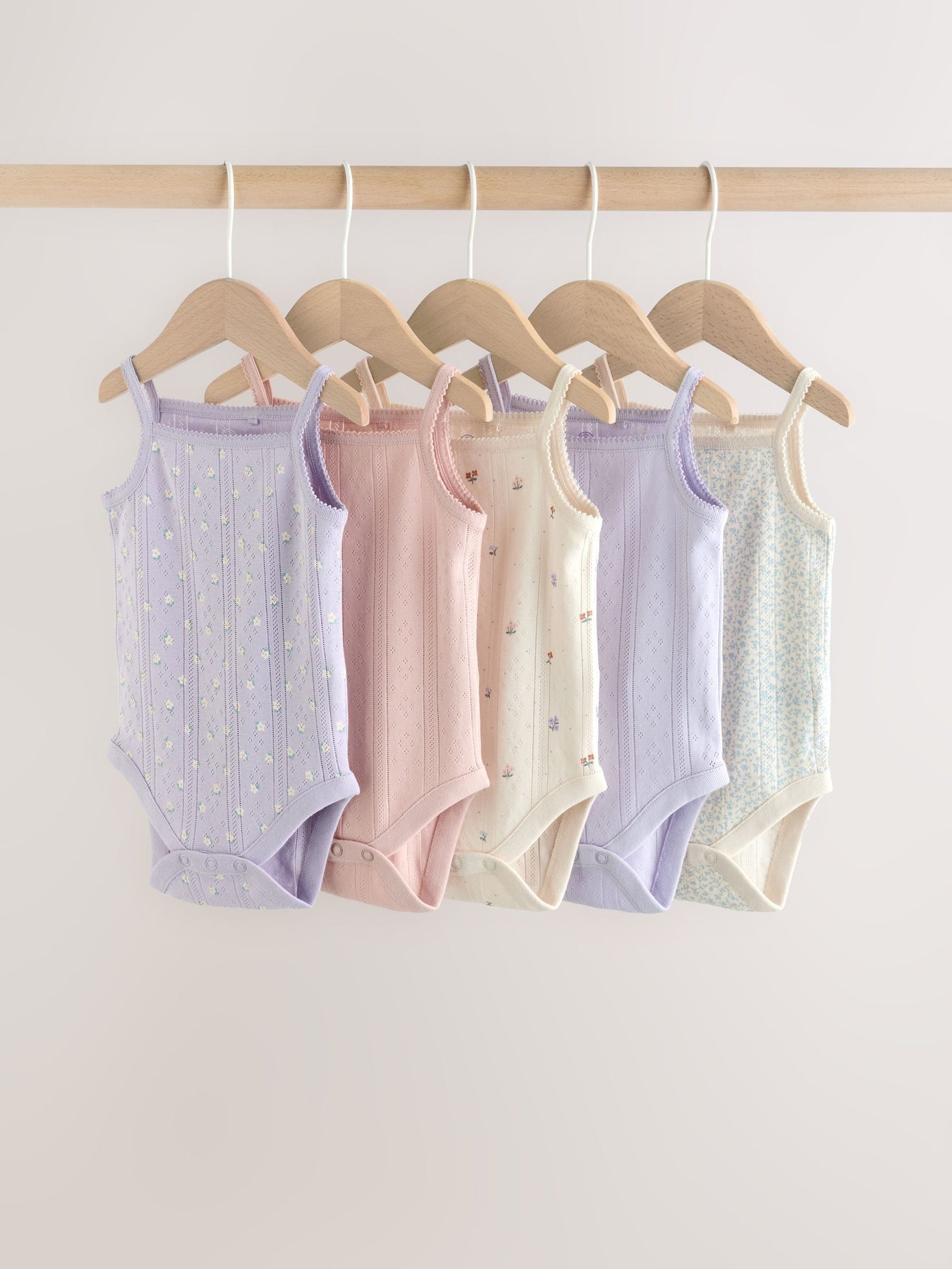 Purple Vest Baby Bodysuits 5 Pack