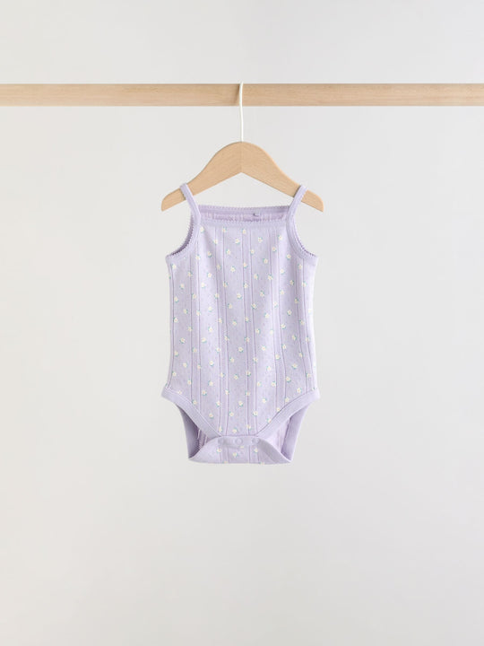 Purple Vest Baby Bodysuits 5 Pack