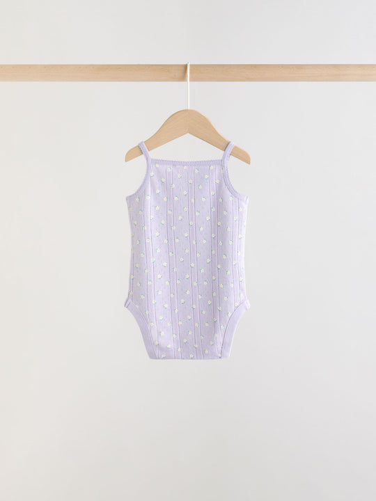 Purple Vest Baby Bodysuits 5 Pack