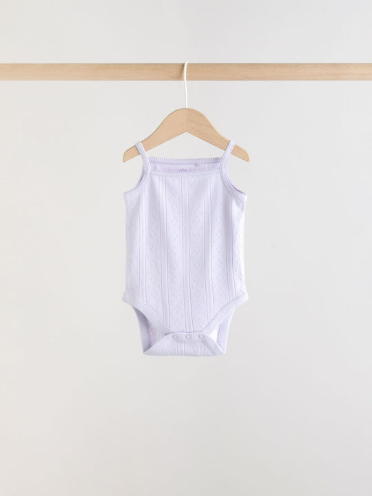 Purple Vest Baby Bodysuits 5 Pack