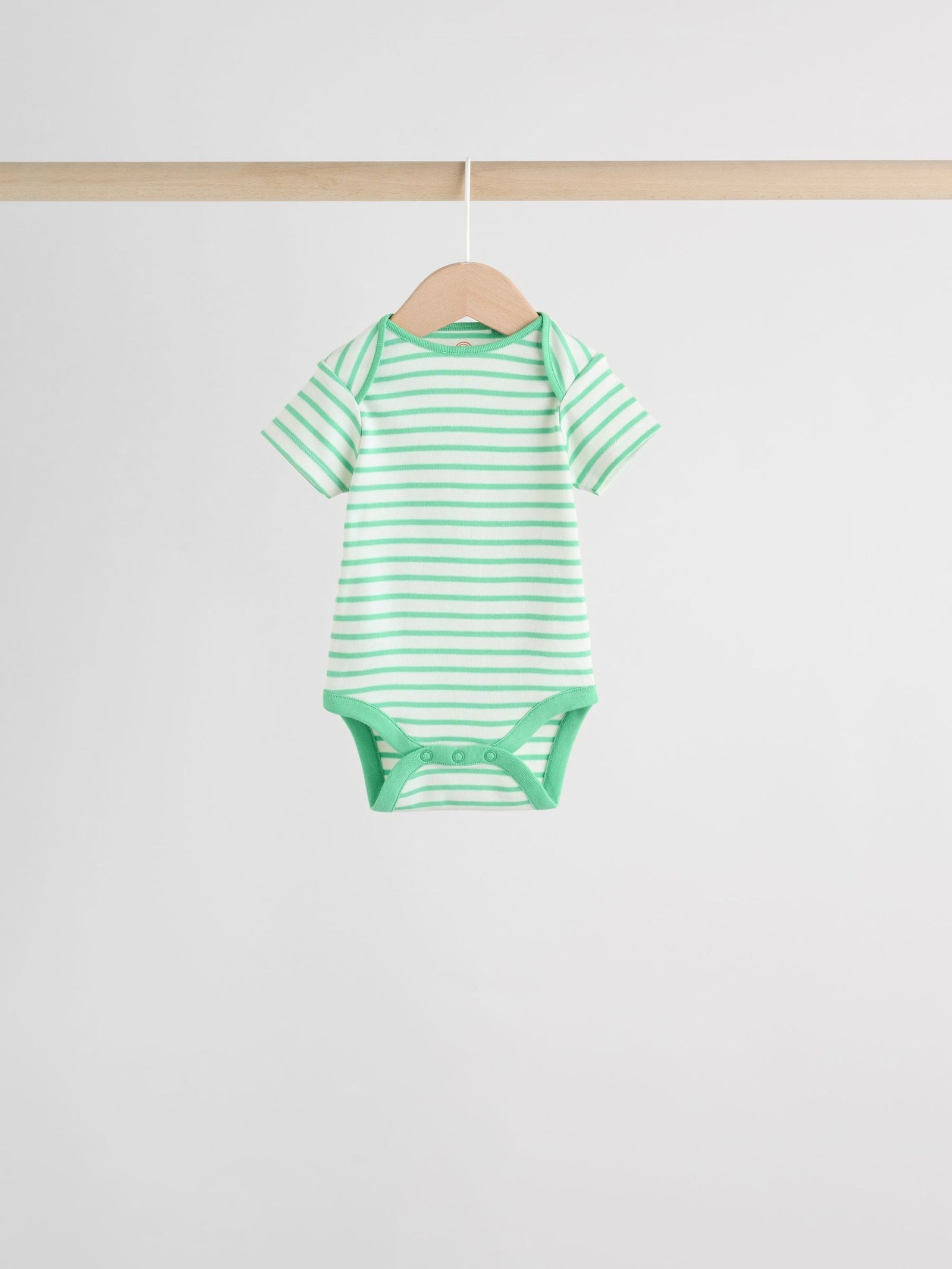 Bright Stripe Short Sleeve Baby Bodysuits 5 Pack