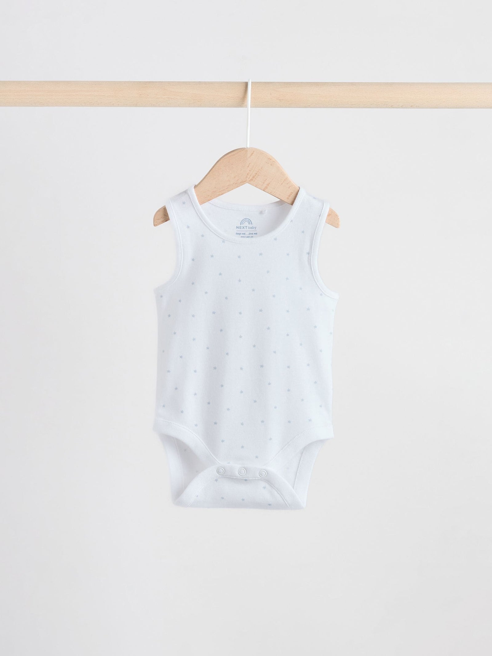 Blue 5 Pack Baby Bear Vest Bodysuits