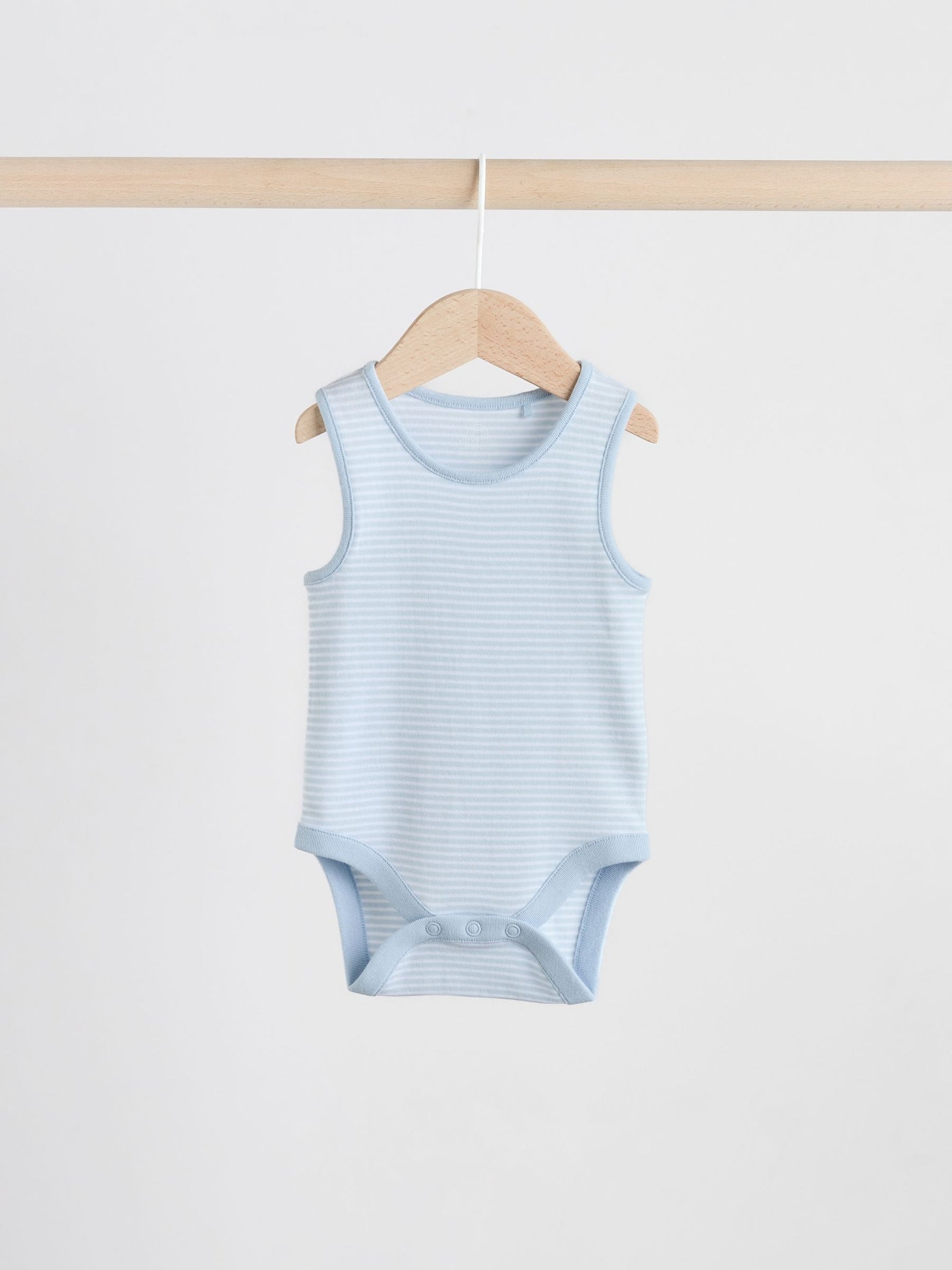 Blue 5 Pack Baby Bear Vest Bodysuits
