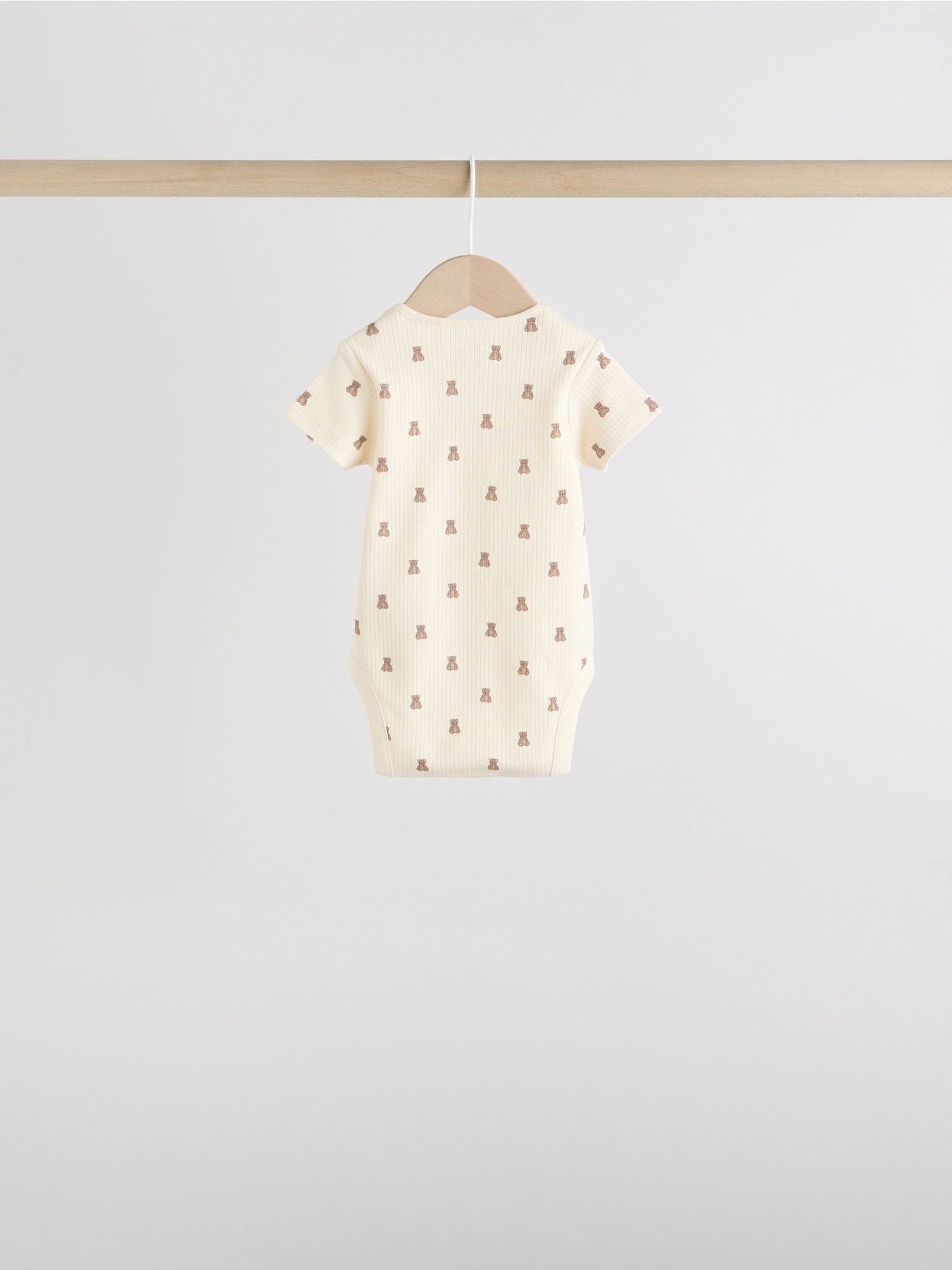 Brown Bear Short Sleeve Baby Bodysuits 5 Pack