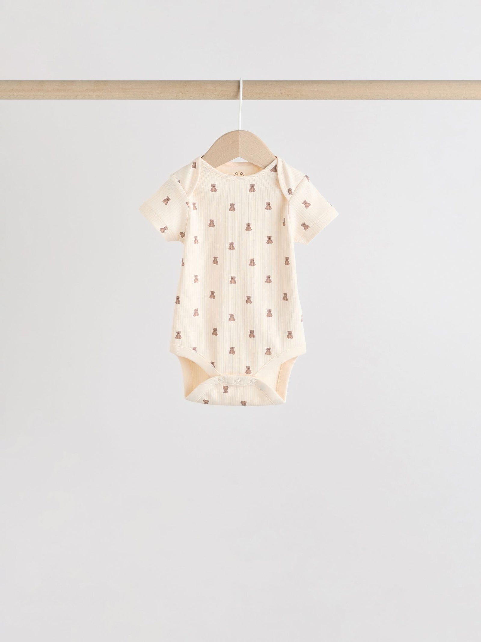 Brown Bear Short Sleeve Baby Bodysuits 5 Pack