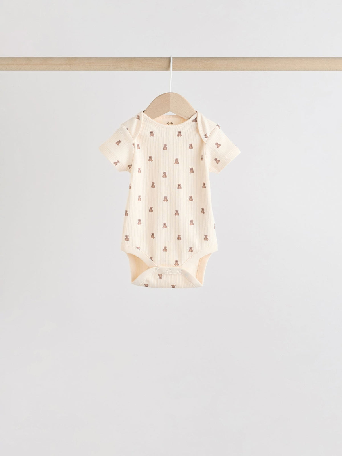 Brown Bear Short Sleeve Baby Bodysuits 5 Pack