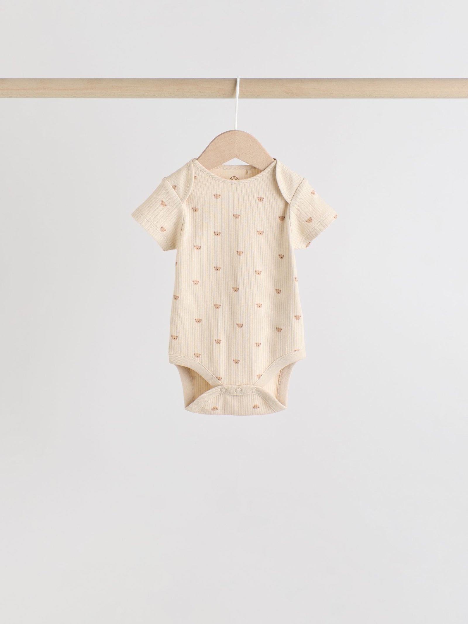 Brown Bear Short Sleeve Baby Bodysuits 5 Pack