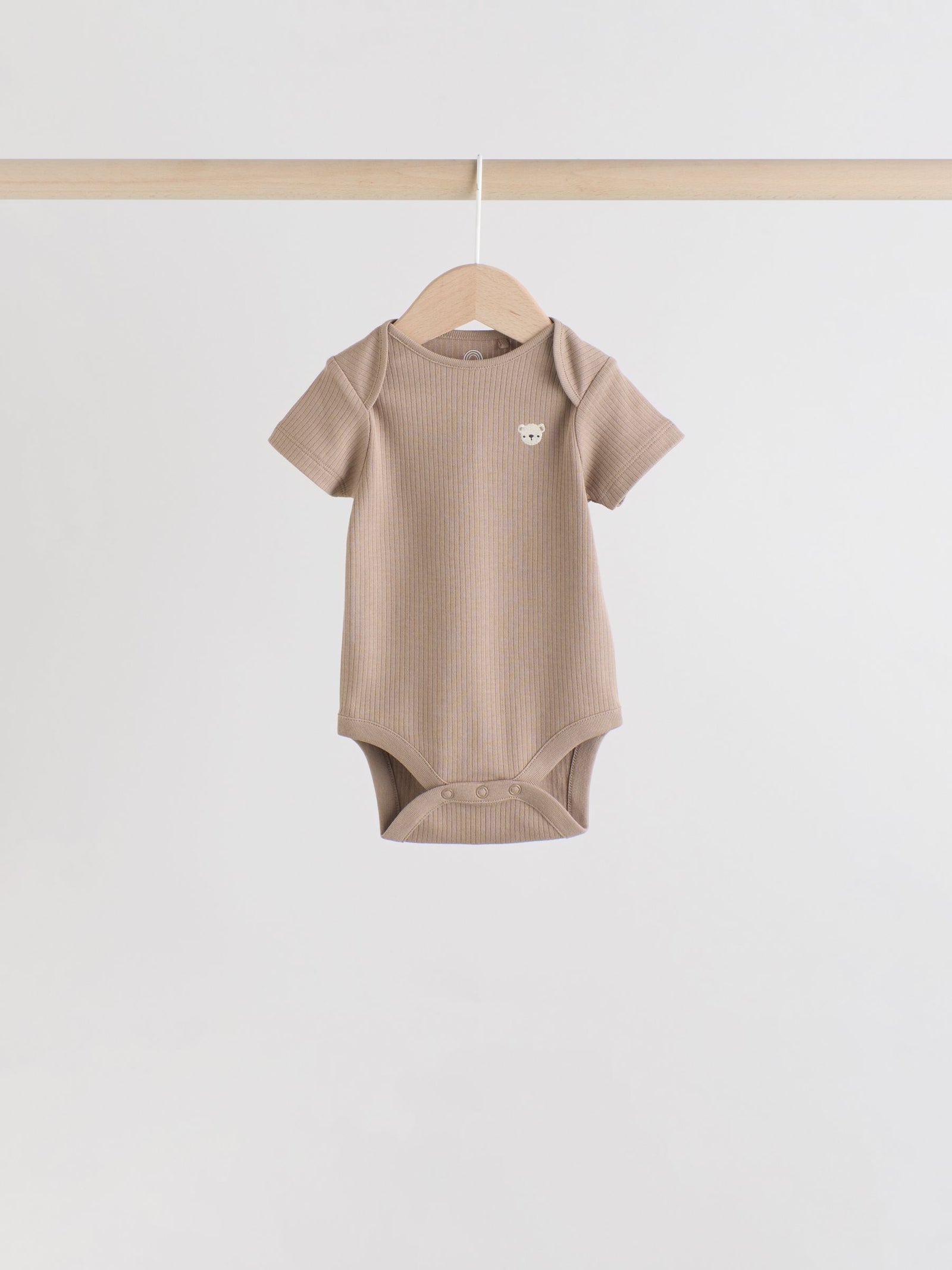 Brown Bear Short Sleeve Baby Bodysuits 5 Pack