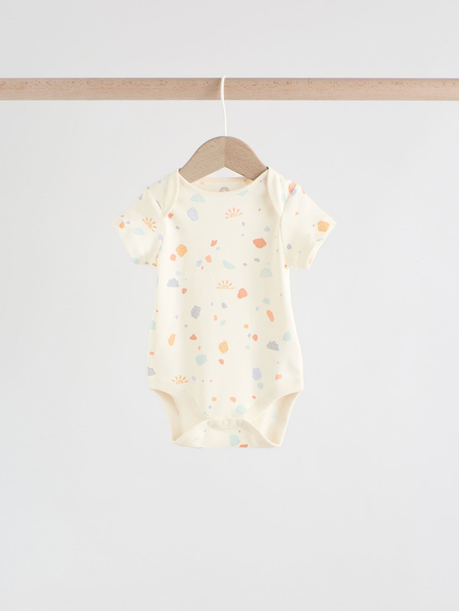 Bright Short Sleeve Baby Bodysuits 5 Pack