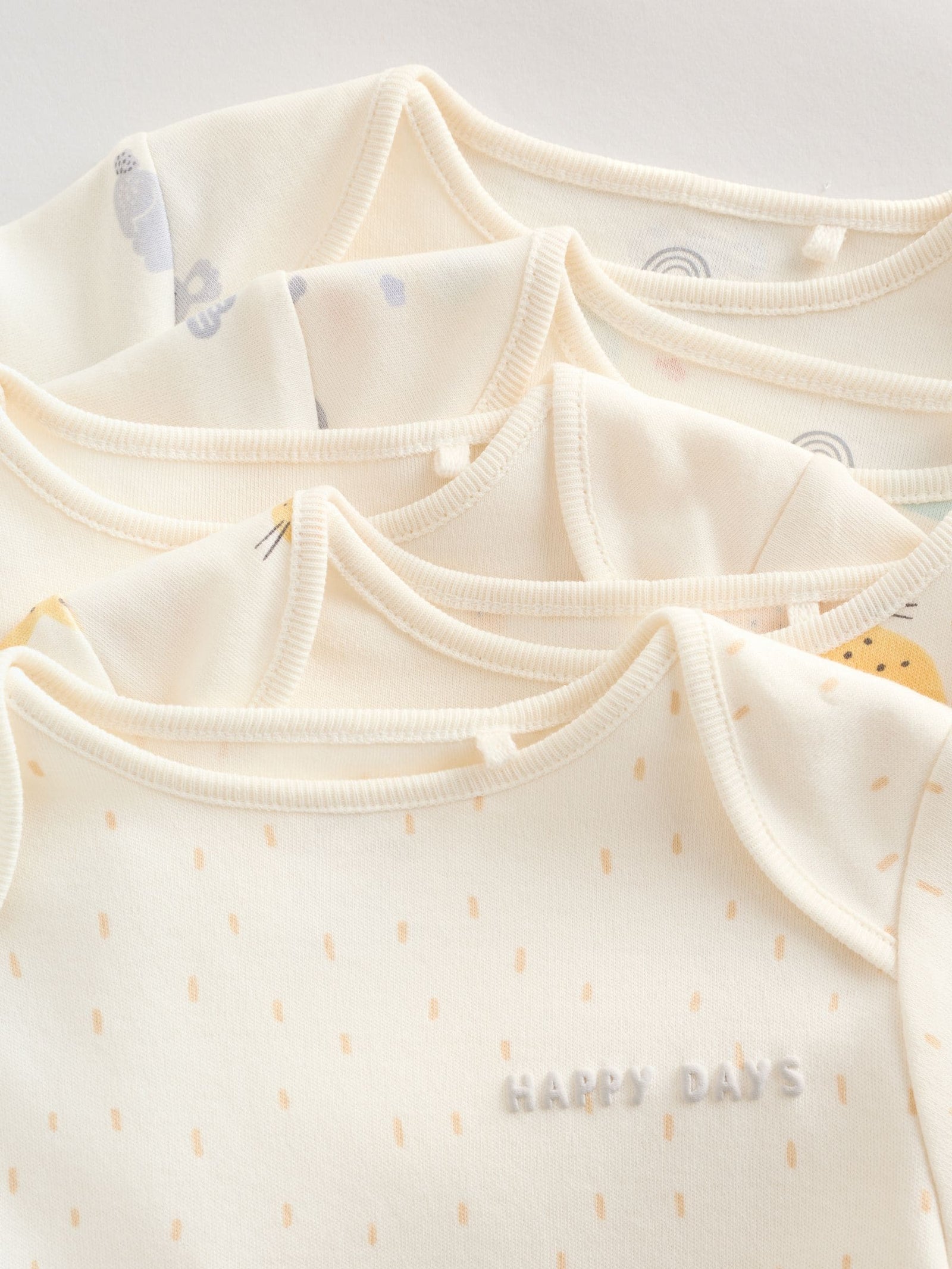 Bright Short Sleeve Baby Bodysuits 5 Pack