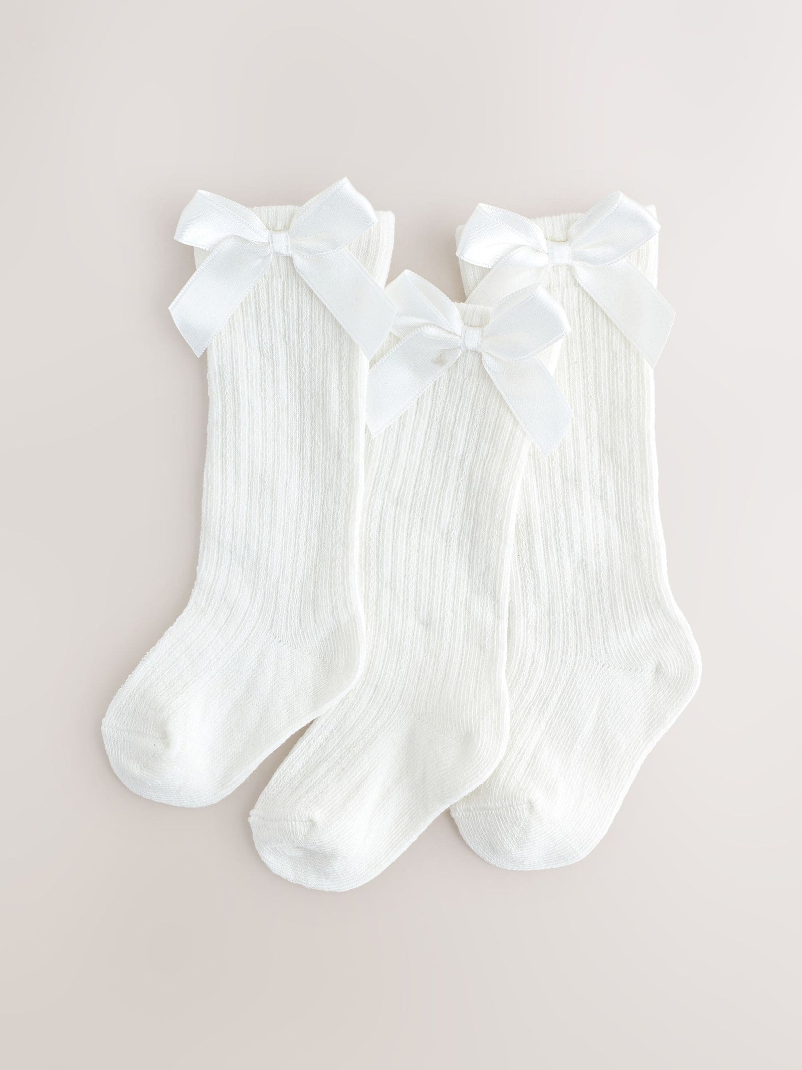White Baby Socks 3 Pack