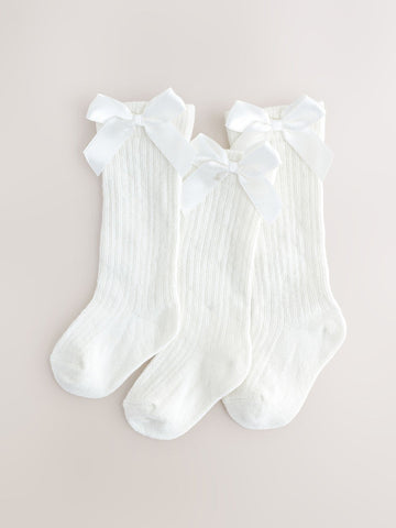 White Baby Socks 3 Pack