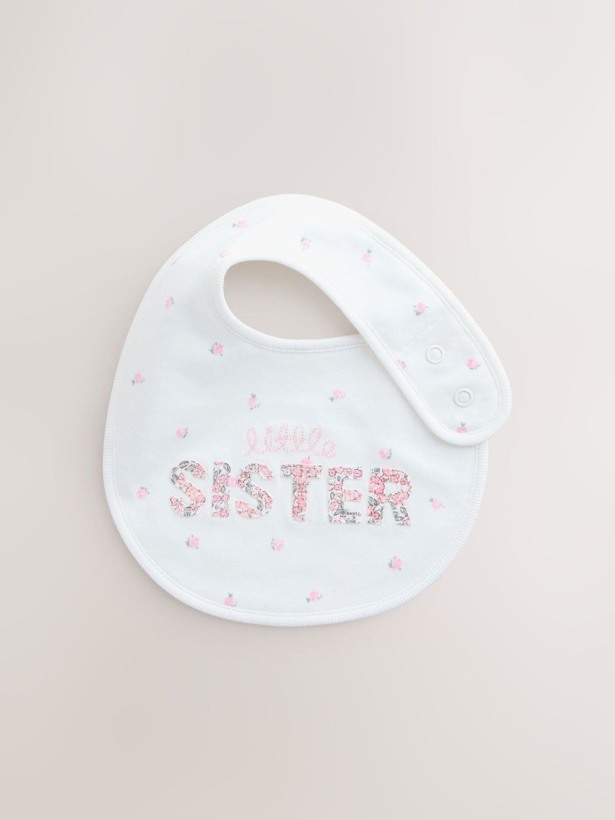 Pink/White Sister Family Baby Bibs 2 Pack