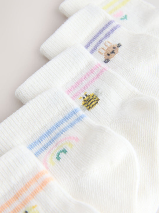 White Baby Socks 5 Pack