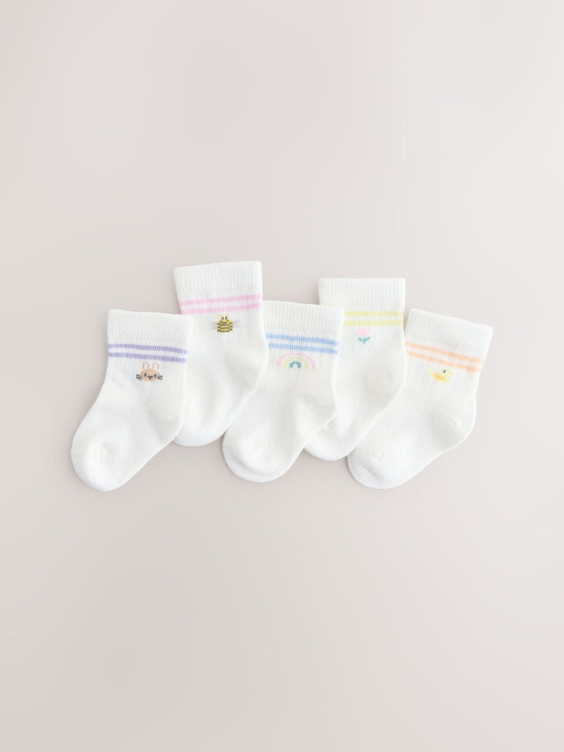 White Baby Socks 5 Pack