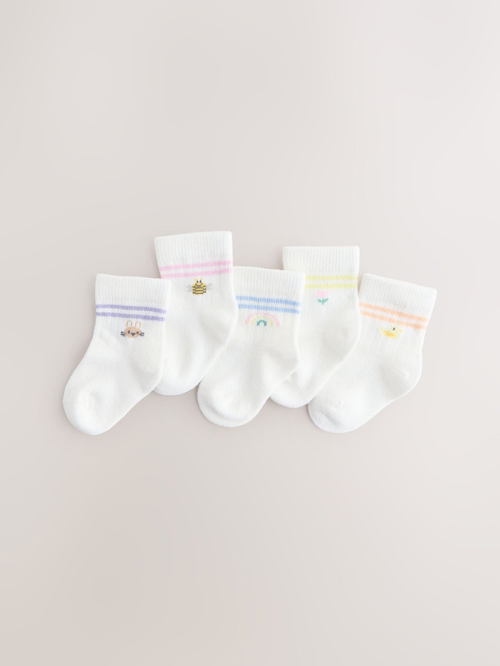 White Baby Socks 5 Pack