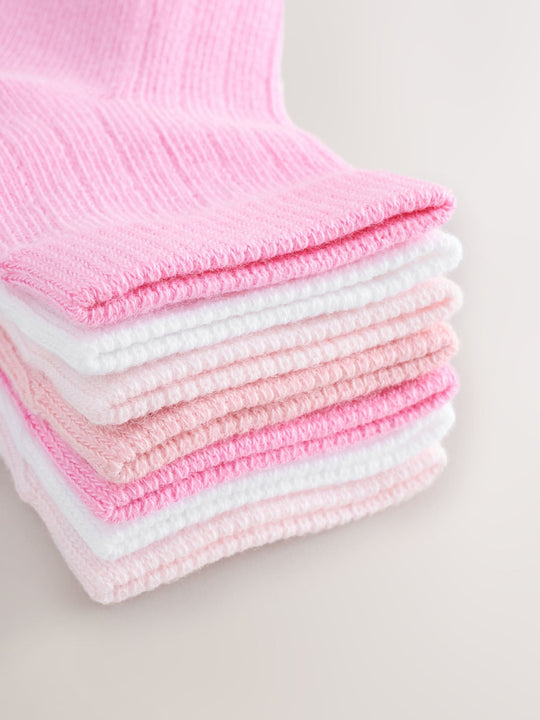Pink Baby Socks 7 Pack