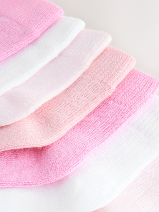 Pink Baby Socks 7 Pack