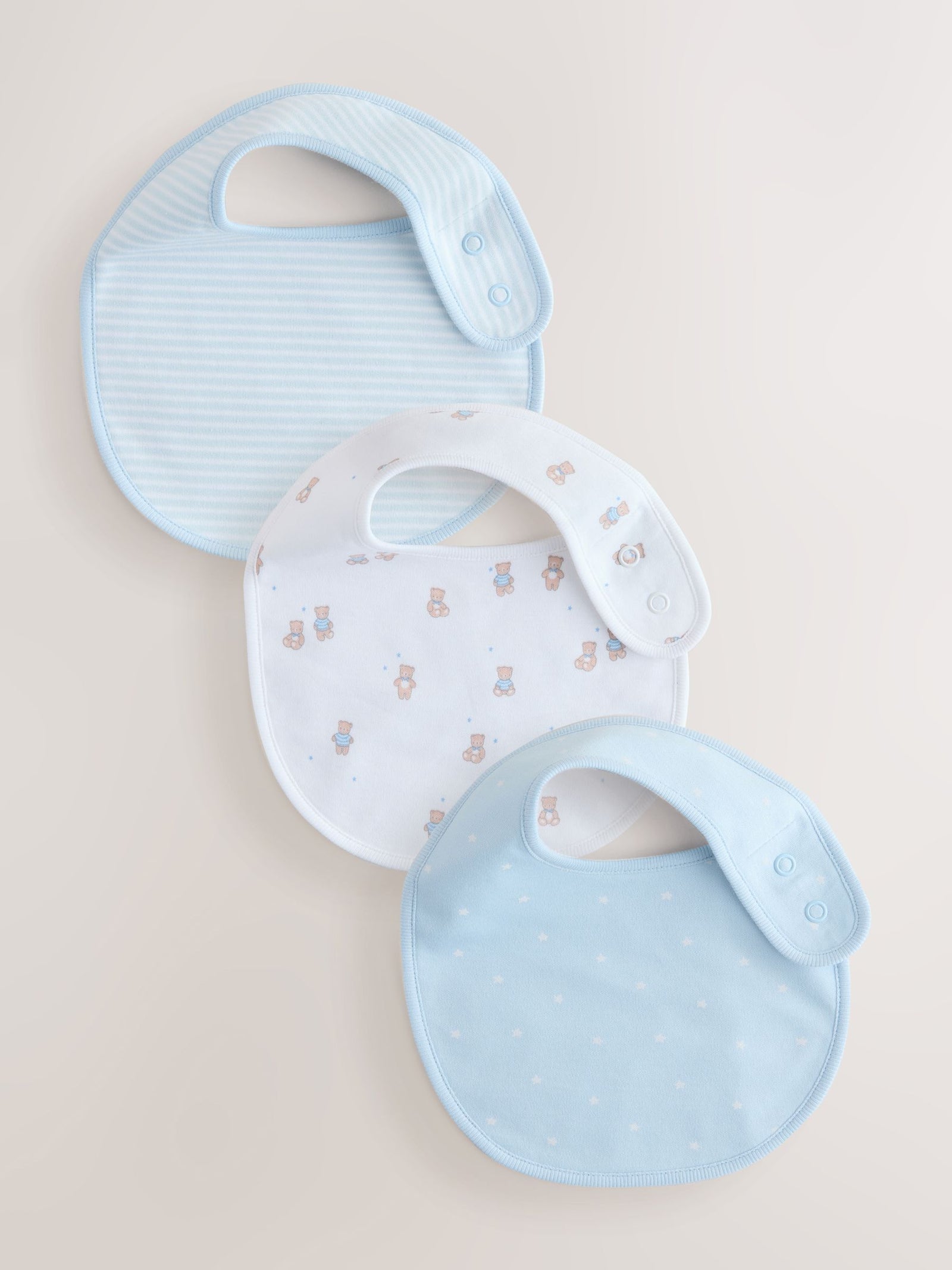 Blue Baby Bibs 3 Pack