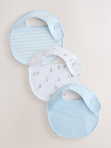 Blue Baby Bibs 3 Pack