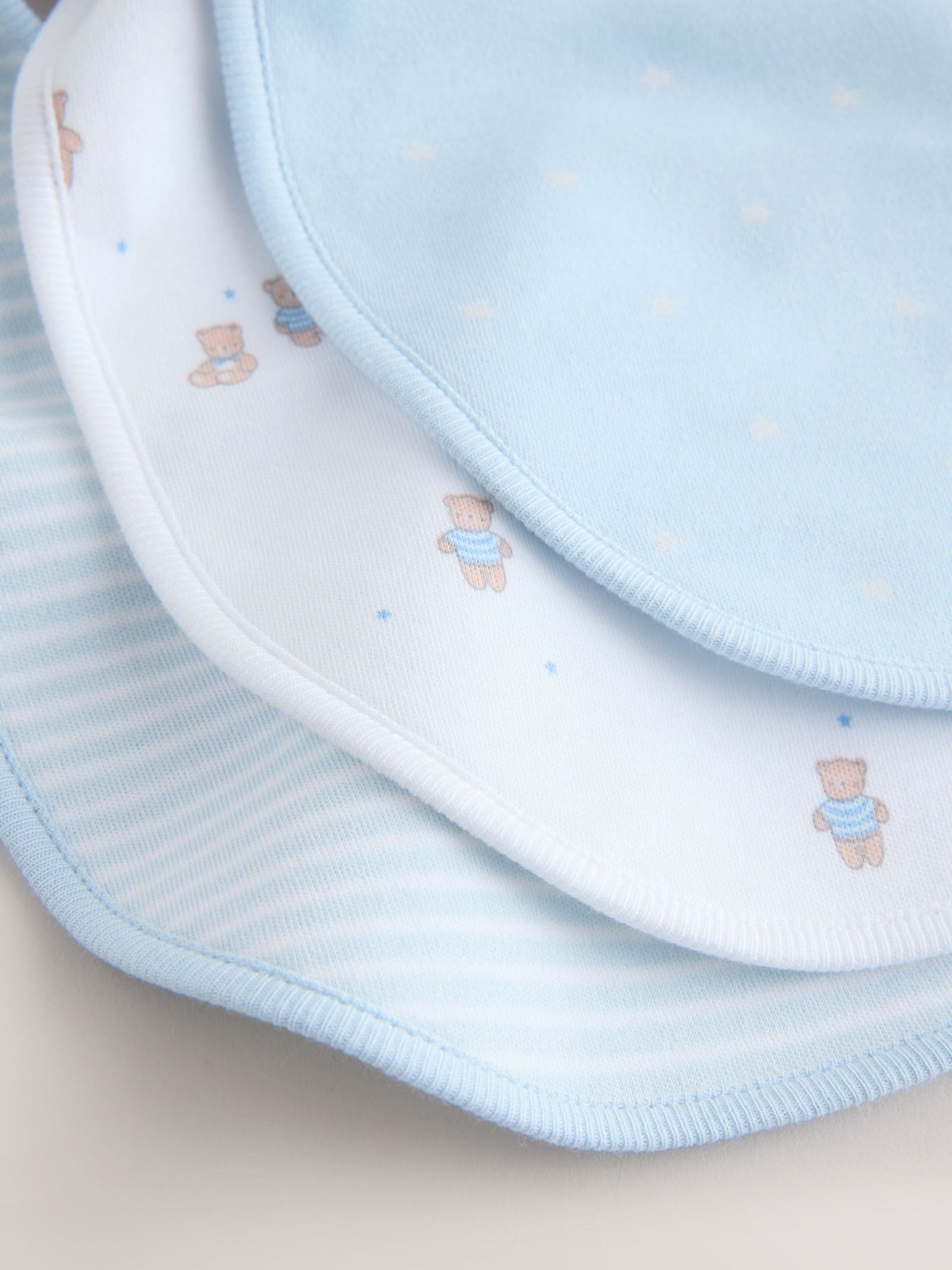 Blue Baby Bibs 3 Pack