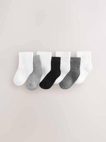 Black/White Baby Socks 7 Pack (0mths-2yrs)