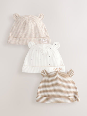 Neutral Milk Club Baby Beanies 3 Pack (0-12mths)