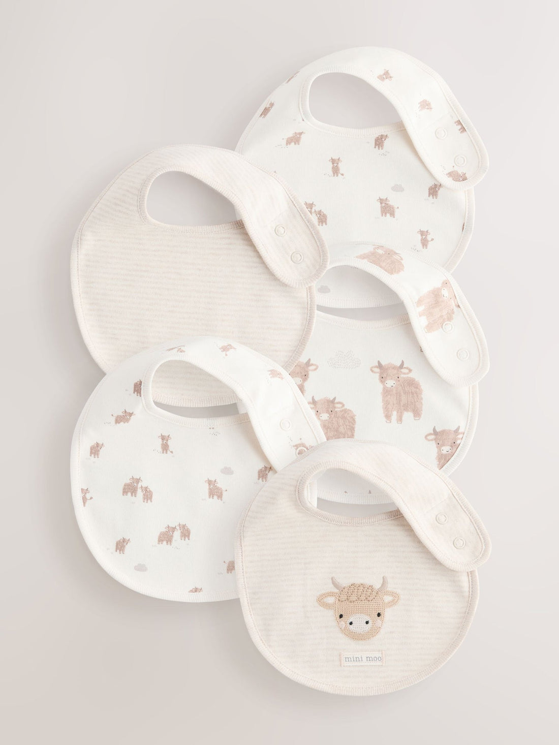 Neutral Hamish Baby Bibs 5 Pack
