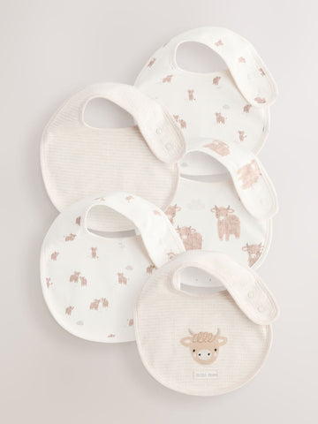 Neutral Hamish Baby Bibs 5 Pack