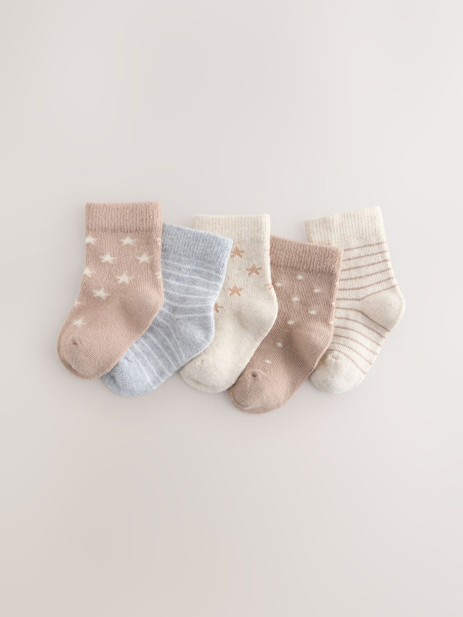 Neutral Baby Socks 5 Pack (0mths-2yrs)