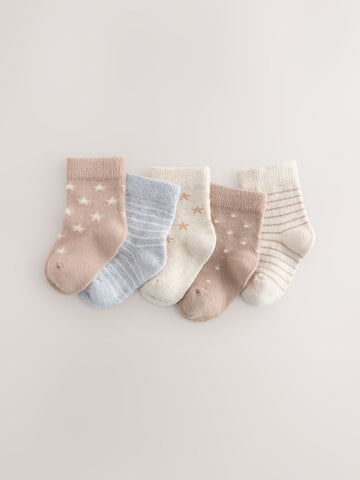 Neutral Baby Socks 5 Pack (0mths-2yrs)