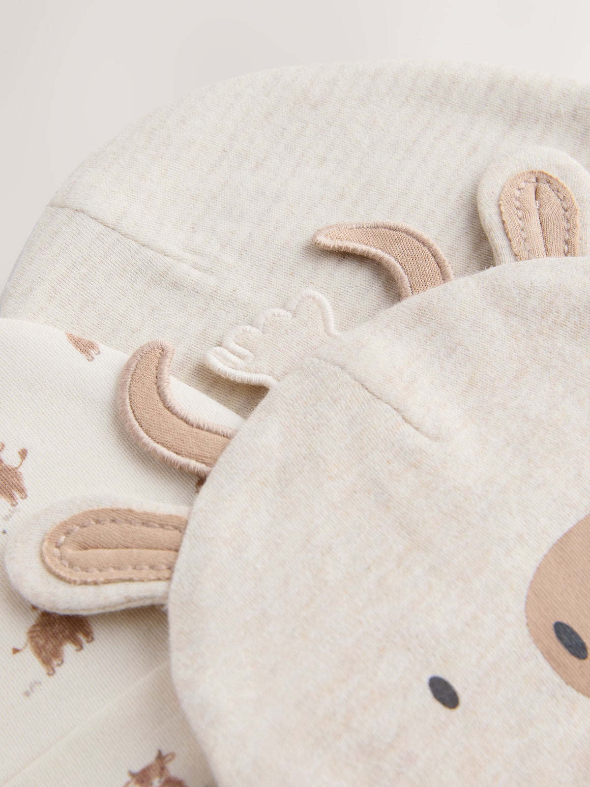 Neutral Hamish Baby Beanies 3 Pack (0-12mths)