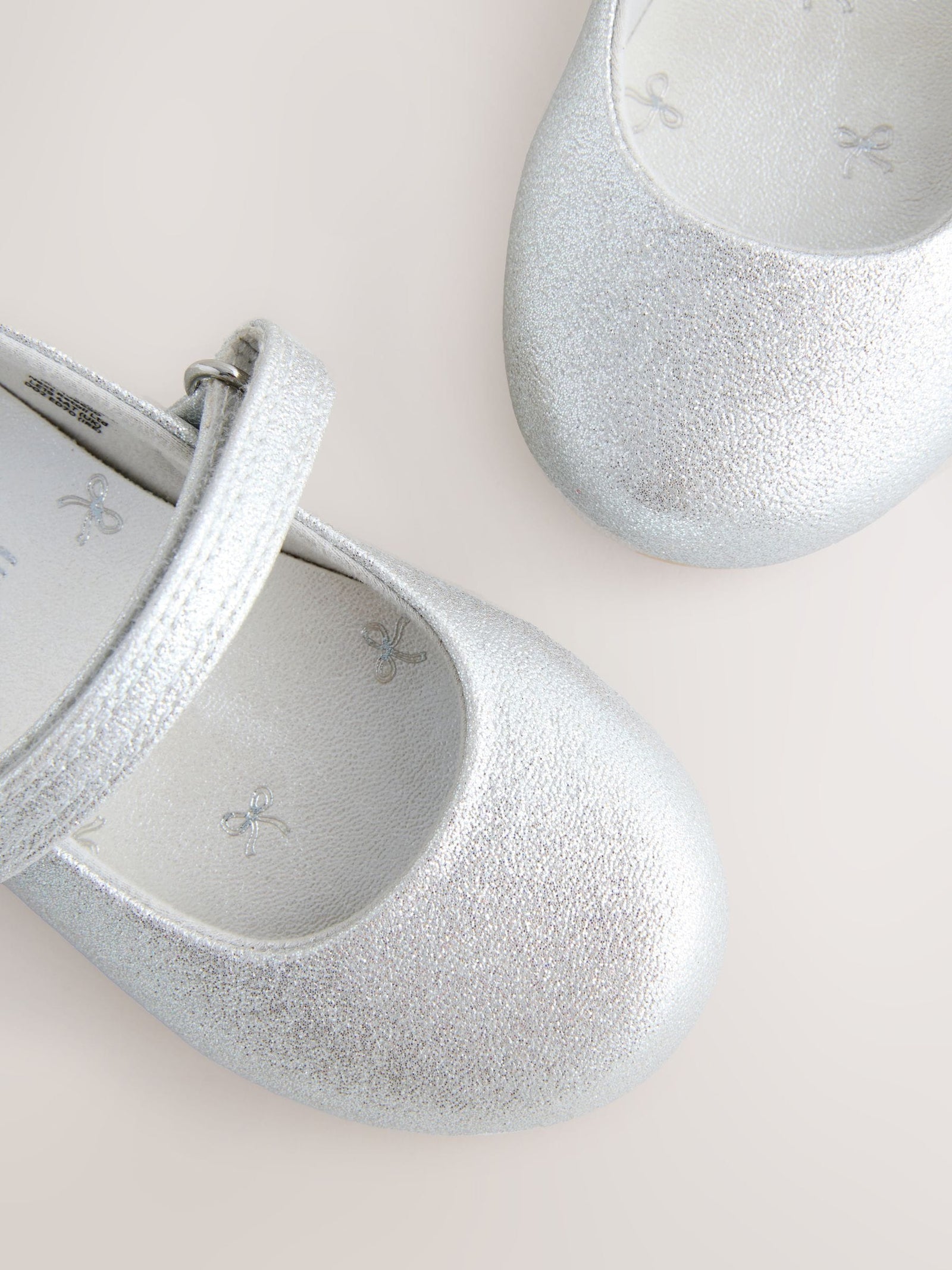 Silver Standard Fit (F) Mary Jane Touch Fastening Occasion Shoes